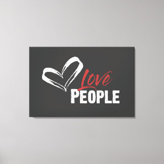 Love People Wrapped Canvas Print