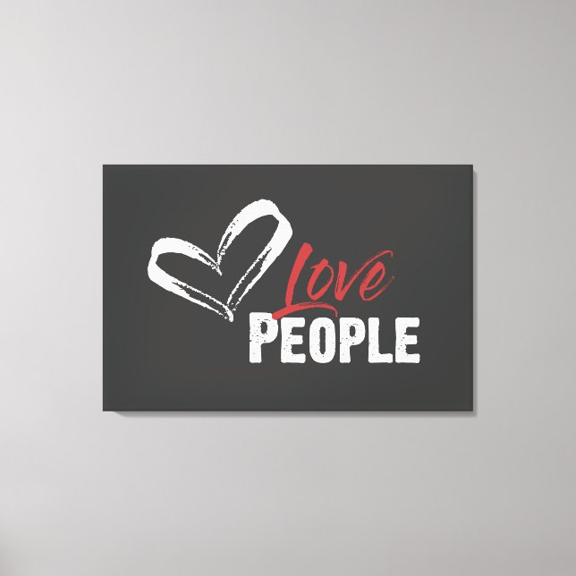 Love People Wrapped Canvas Print (Front)