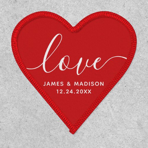 Love Personalized Couples Anniversary Heart Patch