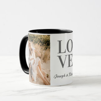 "LOVE" personalized Full photo layout & name Mug