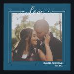 Love Personalized Photo and Text Typography Faux Canvas Print<br><div class="desc">Love themed Personalized Photo and Text Typography wall art -  Faux Wrapped Canvas Print from Ricaso - add your own photograph and text to this great faux canvas</div>