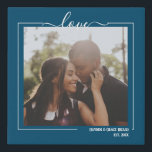 Love Personalized Photo and Text Typography Faux Canvas Print<br><div class="desc">Love themed Personalized Photo and Text Typography wall art -  Faux Wrapped Canvas Print from Ricaso - add your own photograph and text to this great faux canvas</div>