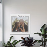 Love Personalized Photo and Text Typography Faux Canvas Print<br><div class="desc">Love themed Personalized Photo and Text Typography wall art -  Faux Wrapped Canvas Print from Ricaso - add your own photograph and text to this great faux canvas</div>