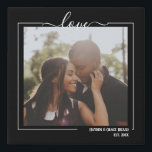 Love Personalized Photo and Text Typography Faux Canvas Print<br><div class="desc">Love themed Personalized Photo and Text Typography wall art -  Faux Wrapped Canvas Print from Ricaso - add your own photograph and text to this great faux canvas</div>