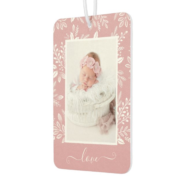 LOVE Personalized Photo Car Air Freshener (Left)
