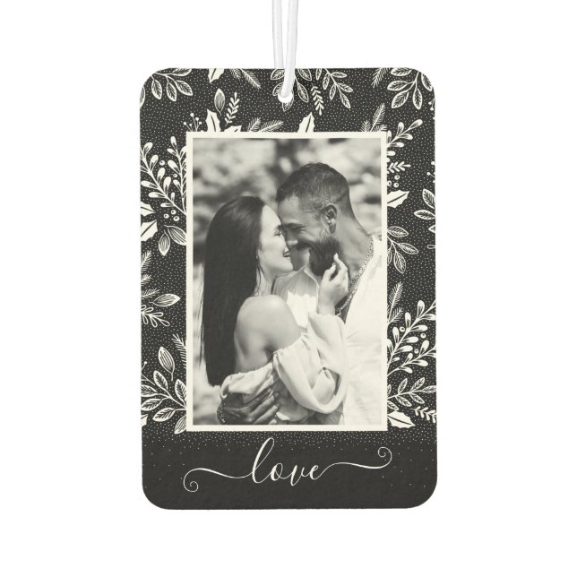 LOVE Personalized Photo Car Air Freshener (Back)