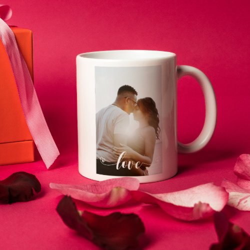 Love Personalized Photo Valentine Anniversary  Coffee Mug
