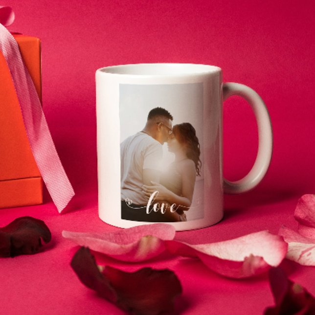 Love Personalized Photo Valentine Anniversary  Coffee Mug (Creator Uploaded)