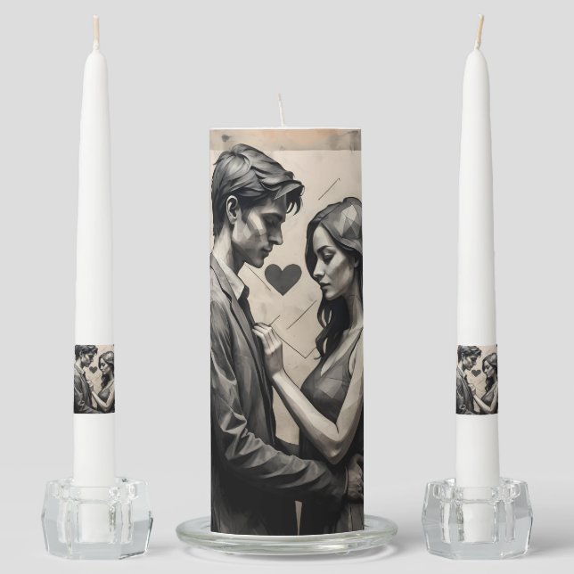 Love Personification  Unity Candle Set (Front)