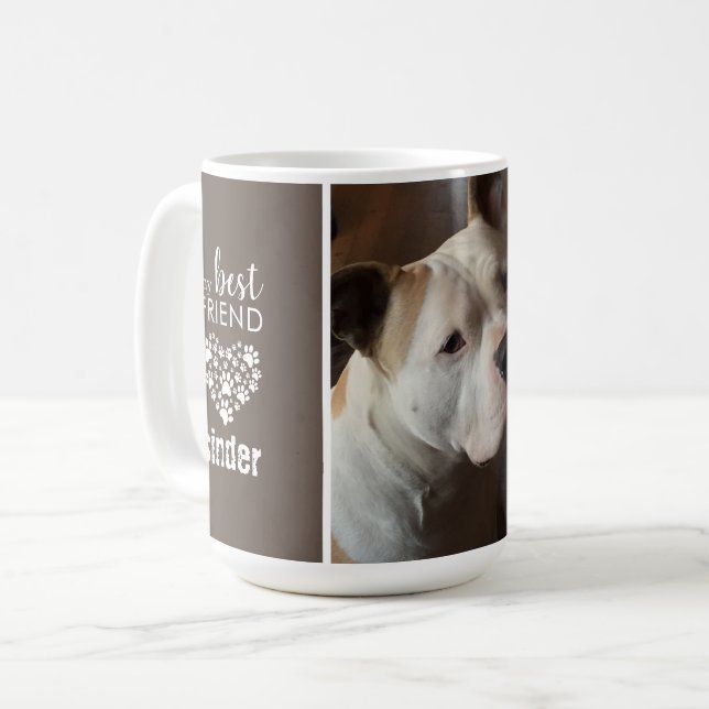 Love Pet Dog Photo Personalized Coffee Mug (Front Left)