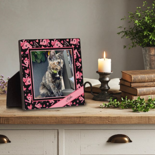 Love Pet Heart Photo Customized Name Plaque (Creator Uploaded)