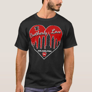 Love Philadelphia PA Philly Lover Heart City Skyli T-Shirt