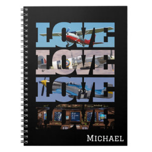 LOVE Photo Airplane, Aviation, Minimalist  Notebook