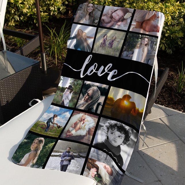 Love Photo Collage Beach Towel (Creator Uploaded)