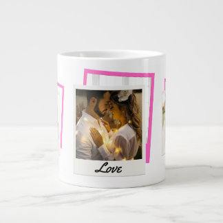 "Love"photo Collage Giant Coffee Mug