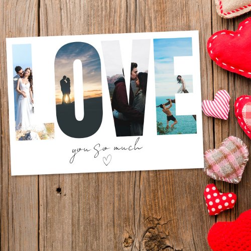 LOVE Photo Collage Greeting Card