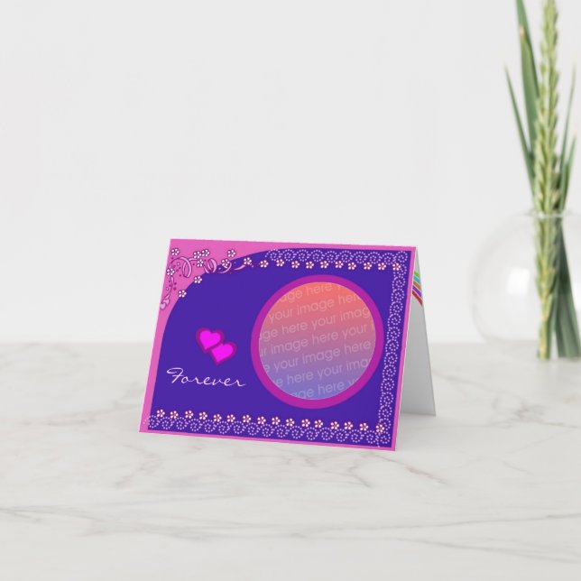 Love Photo Frame Holiday Card (Front)