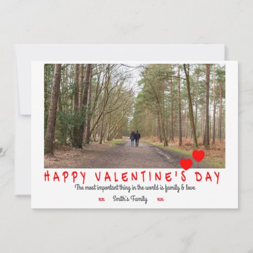 Love Photo Happy Valentines Day Holiday Card