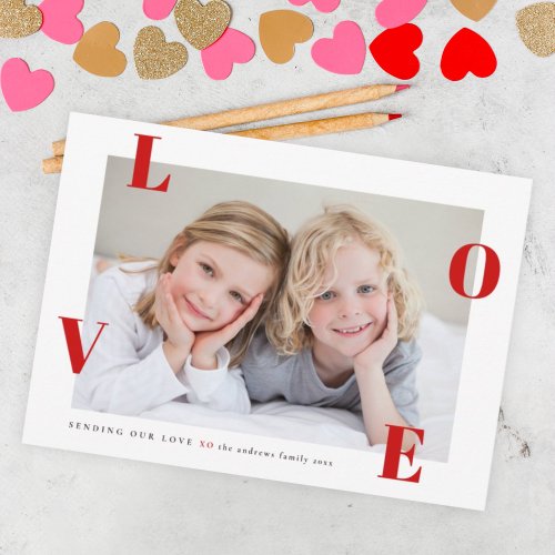 Love Photo Happy Valentines Day Holiday Card