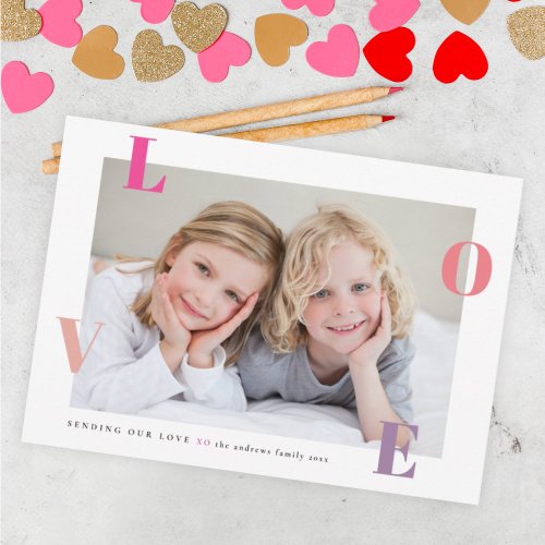 Love Photo Happy Valentines Day  Holiday Card