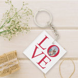 Love Photo Keychain<br><div class="desc">This design features a photo in the "O" of the stacked love.</div>