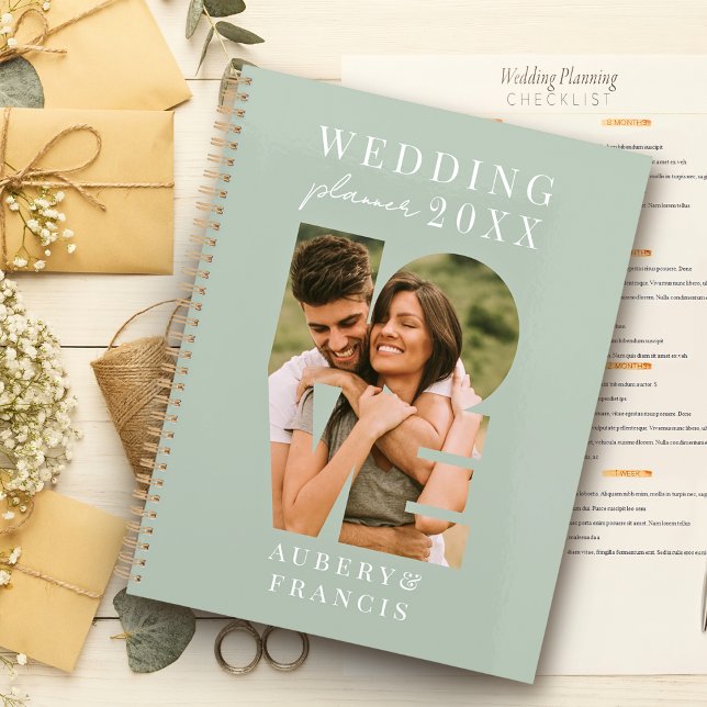 Love Photo Simple Modern Personalized Gift Wedding Planner (Creator Uploaded)