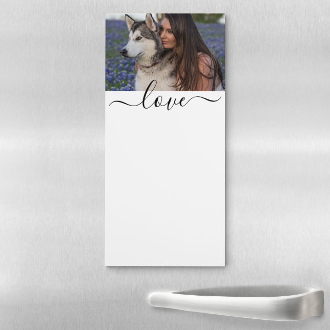 Love Photo Template Personalized Magnetic Notepad (In Situ)