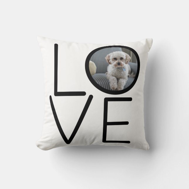 Love Photo Template Personalized Throw Pillow (Front)
