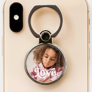"love" Photo Template Phone Ring Stand