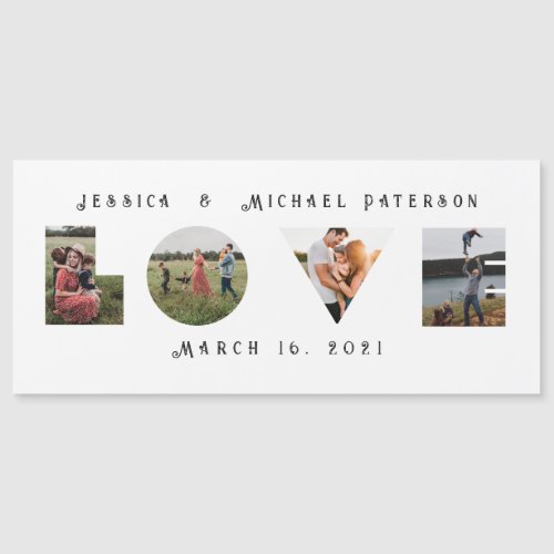 Love Photos Modern Personalized Magnetic Card
