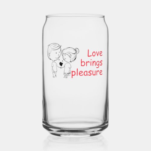 Love Phrase Can Glass