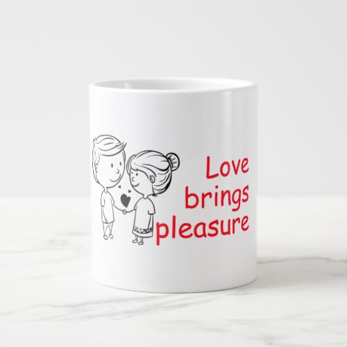 Love Phrase Giant Coffee Mug