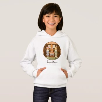 Love Piano  French Piano Lesson Vintage Kids Choir Hoodie by myMegaStore at Zazzle