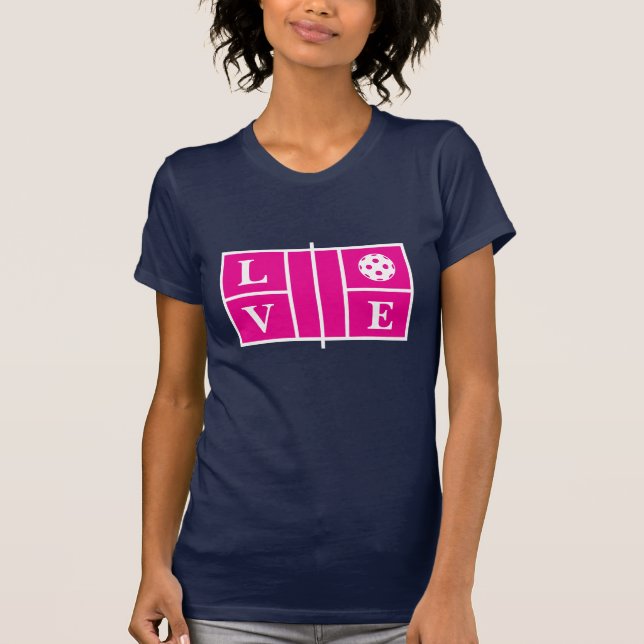 LOVE Pickleball athletic t shirt for women (Front)