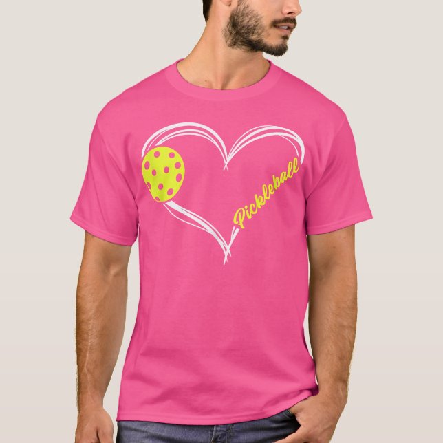 Love Pickleball - Cute Pickleball Match I Love Pic T-Shirt (Front)