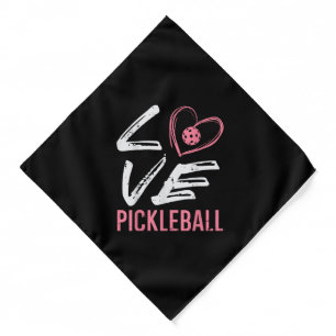 Love Pickleball Heart Pickle Ball Women Girls Kids Bandana