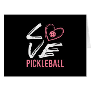 Love Pickleball Heart Pickle Ball Women Girls Kids Card