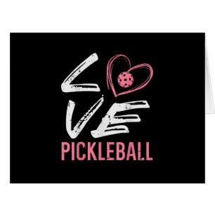 Love Pickleball Heart Pickle Ball Women Girls Kids Cards