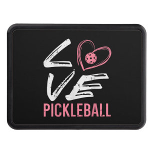 Love Pickleball Heart Pickle Ball Women Girls Kids Hitch Cover