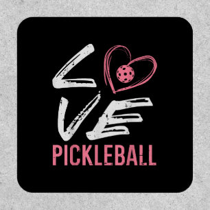 Love Pickleball Heart Pickle Ball Women Girls Kids Patch