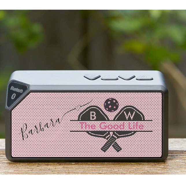 Love Pickleball Monogram Name Bluetooth Speaker (Creator Uploaded)