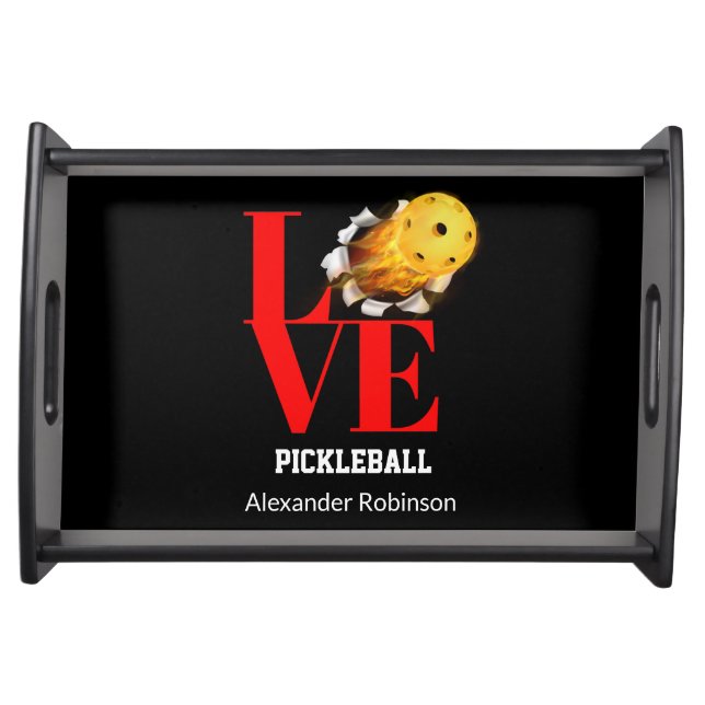 Love Pickleball Personalized Sports    Serving Tray (Front)