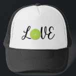 Love pickleball script trucker hat<br><div class="desc">Love Pickleball with a pickleball as the O</div>