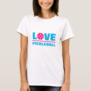 Love Pickleball white sports t shirt for women