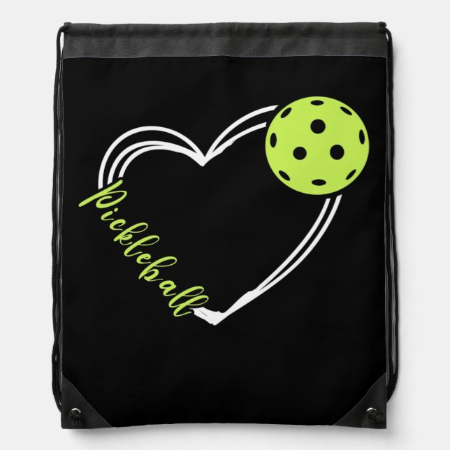 Love Pickleball Women Drawstring Bag (Front)