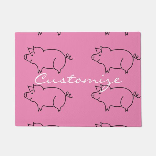 Love Pig Animal Thunder_Cove Doormat