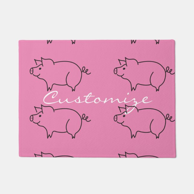 Love Pig Animal Thunder_Cove Doormat (Front)