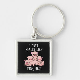 Love Pig Gift Women Pig Gifts Swine Cute Pig Keychain