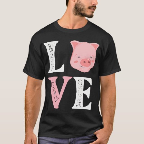 Love Pigs Pig Lover Pig Farming Piglet Farmer T_Shirt