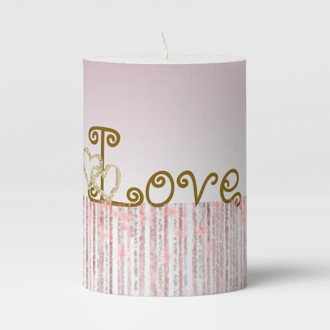 Love Pillar Candle (Front)